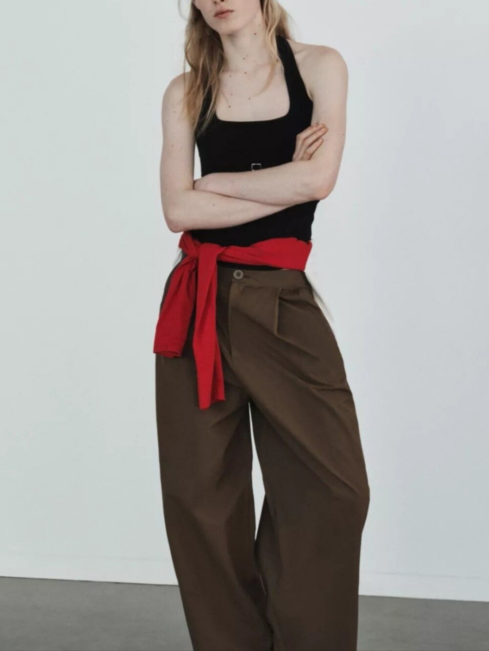 ZARA PLEATED BALLOON PANTS